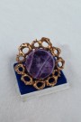Stilig bronse ring m/amatyst, design: Kalevi Sara of Finland thumbnail