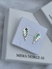 Sølv ørepynt, nordlys, perlemor thumbnail