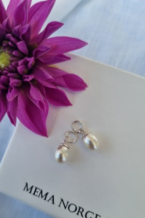 Charms, løse perler til øreringer, 2 pk, ovale
