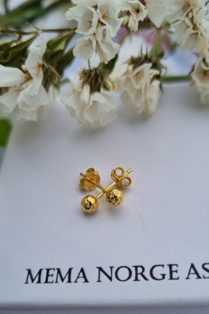 Sølv kuleørepynt, 4mm, sisselert