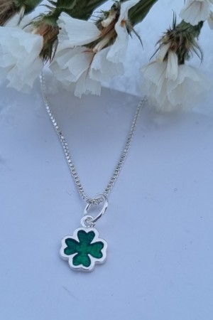 Sølv anheng, firkløver