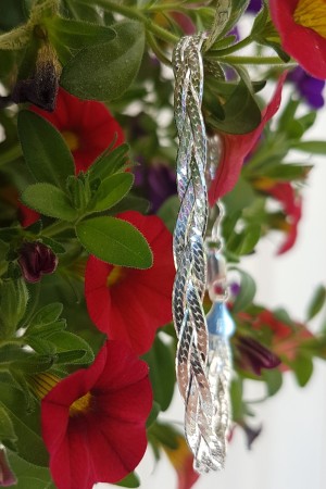 Sølv flettearmbånd, 18,5cm
