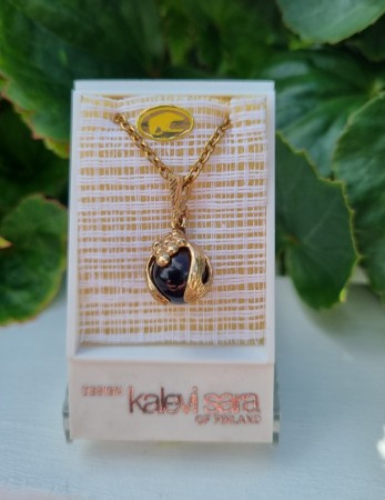 Bronse smykke m/røykkvarts, Design: KALEVI SARA, KUN 1 STK IGJEN