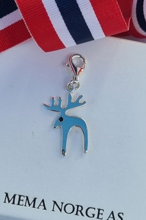 Elgsmykke, sølv charms