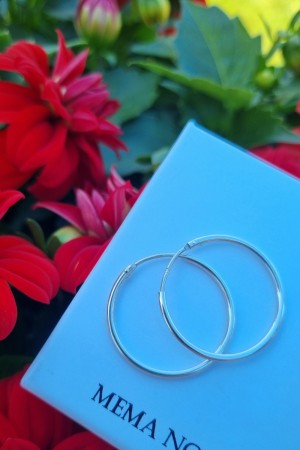 Sølv øreringer, 2,4mm, god lås